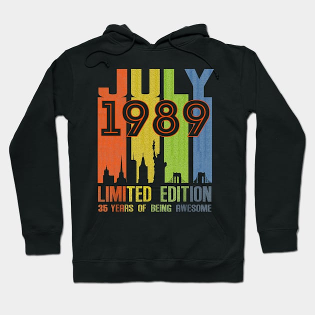 July 1989 35 Years Of Being Awesome Limited Edition Hoodie by SuperMama1650